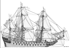 Чертёж корабля Vasa