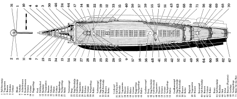 Чертёж корабля Vasa