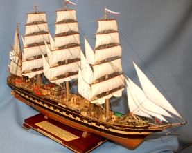 Готовая модель корабля Крузенштерн.  Купить.